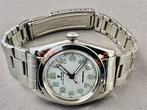 Rolex Oyster Perpetual Chronometer Bubble Back S S Circa For