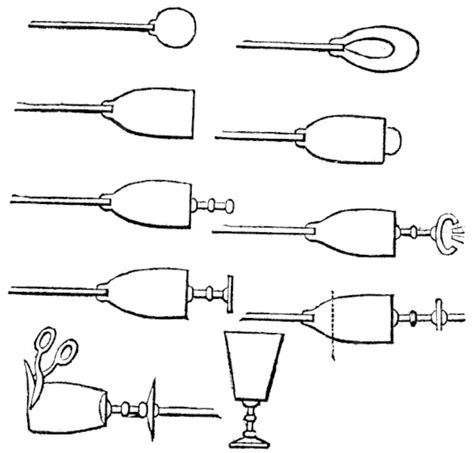 Drinking Glass Manufacturing Process Vintage Engraving Manufacturing Drinking Drawing Vector