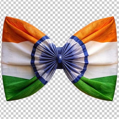 Premium PSD Indian Flag Bow Transparent Background