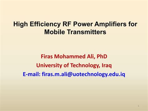 High-Efficiency RF Power Amplifiers.pptx