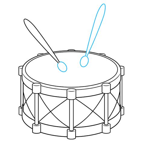 How To Draw A Drum Really Easy Drawing Tutorial