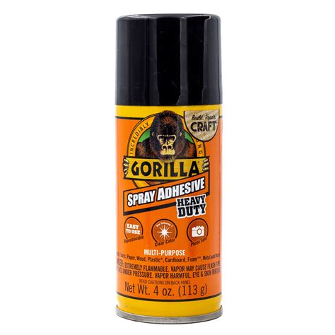 Gorilla Glue Clear Spray Adhesive 4 Ounce Can