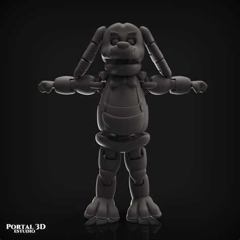 STL File SPARKY FIVE NIGHTS AT FREDDY S PRINT IN PLACE WITHOUT