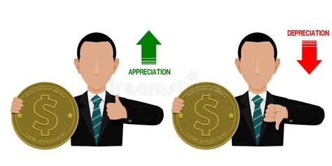 Businessman Is Presenting Appreciation Of Usd Currency Stock Vector