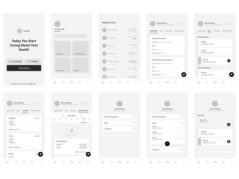 Health App Wireframes By Madalin Duca On Dribbble App Wireframe