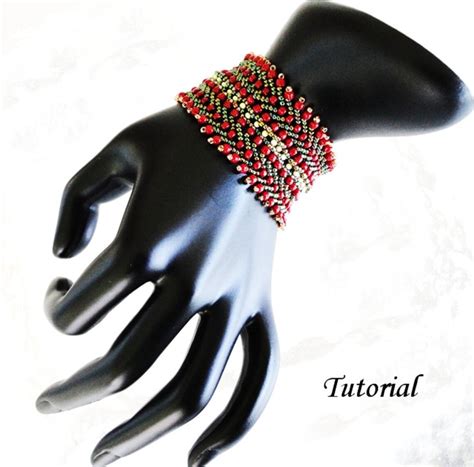 Manon Beaded Bracelet Beading Tutorial Beadweaving Pattern Etsy