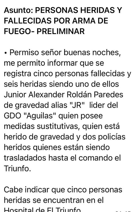 Periodicaso On Twitter Urgente L Parte Policial Confirma Que