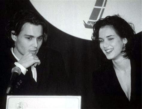 Johnny Depp and Winona Ryder at ShoWest 1990 - JOHNNY DEPP & WINONA ...