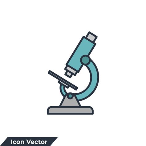 microbiology icon logo vector illustration. microscope symbol template ...