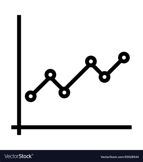 Line chart icon Royalty Free Vector Image - VectorStock