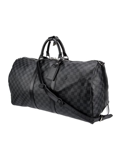 Louis Vuitton Damier Graphite Keepall Bandouliere 55 Weekenders Bags