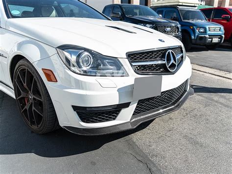 Mercedes W204 C63 Amg Black Series Style Dry Carbon Fiber Front Lip Spoiler