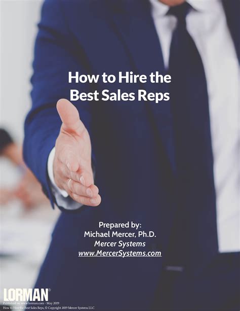 How To Hire The Best Sales Reps — White Paper Lorman Education Services