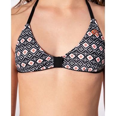 Bikini Rip Curl Girls Odesha Geo Tri Black Badenstrand