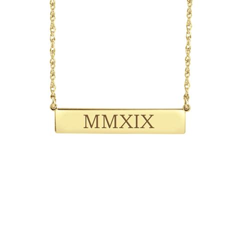 Roman Numeral POSH Bar Necklace | POSH Mommy Jewelry