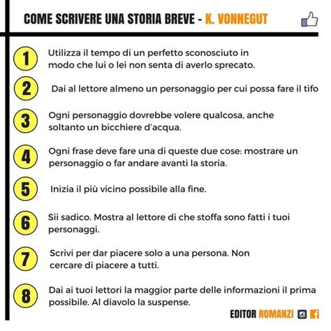 Le 8 Regole Di Vonnegut Per Scrivere Storie Brevi Scrittura Creativa