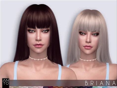 The Sims Resource Briana Hair By Anto Sims 4 Hairs