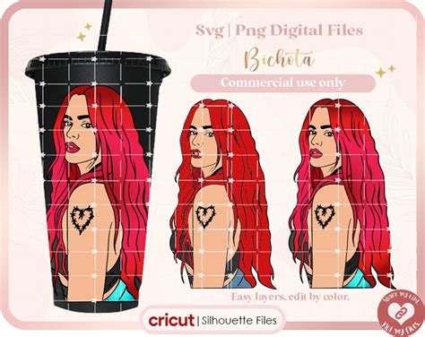 Karol G Red Hair Svg La Bichota Sirenita Png Karol G Red Etsy Israel