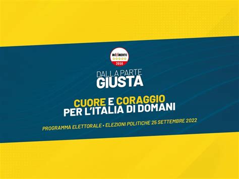 Elezioni Politiche 2022 Programma M5s Movimento 5 Stelle