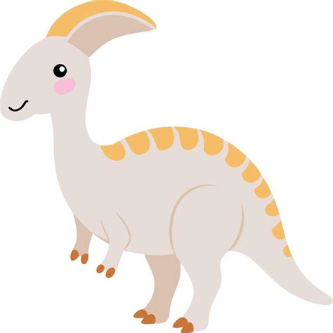 Linda Dibujos Animados Parasaurolophus Dinosaurio Ilustraci N