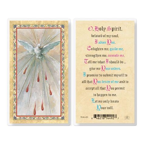 Prayer Cards, Holy Cards : Holy Spirit Prayer - Confirmation ...