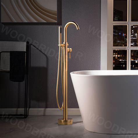 Woodbridge Single Handle Floor Mounted Freestanding Tub Faucet With