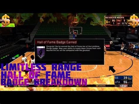 NBA 2K17 HOW TO GET THE LIMITLESS RANGE BADGE HALL OF FAME OP MyPARK