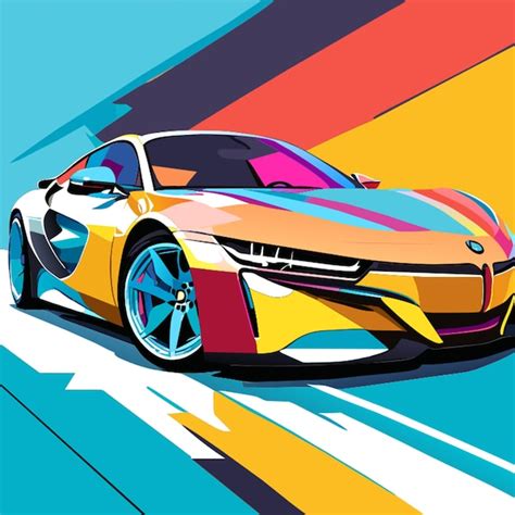 Premium Vector | Bmw i8 fullbody vector illustration