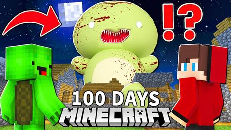 Zombie Turtle Mikey Attack Jj And Mikeys Village 100 Days Challenge