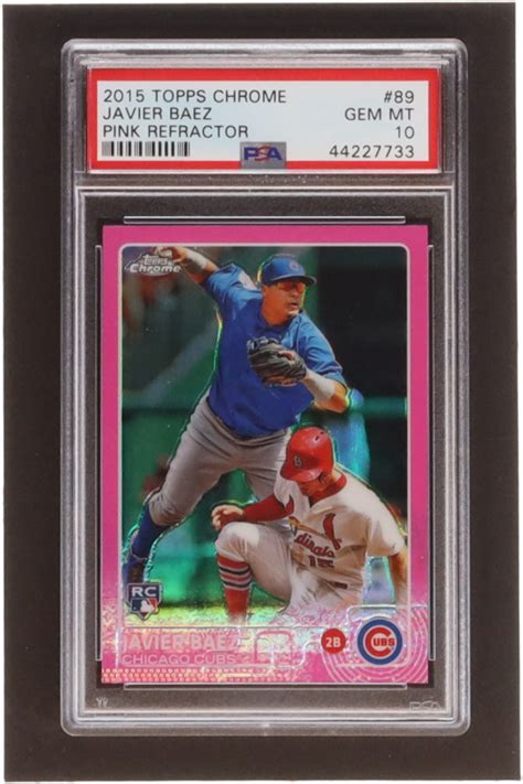 Javier Baez 2015 Topps Chrome 89 Pink Refractor PSA 10 Price Guide