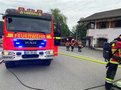 B3 Rauchentwicklung Feuerwehr Oberau