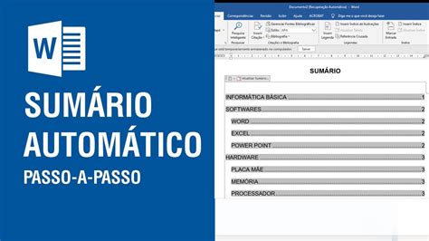 Como Fazer Sumario Automatico Word - Como Fazer um sumário automático no word - Passo a Passo! 2026 - YouTube