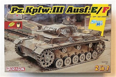 Сборная модель Танк Pz Kpfw III Ausf E F Smart kit 2 in 1