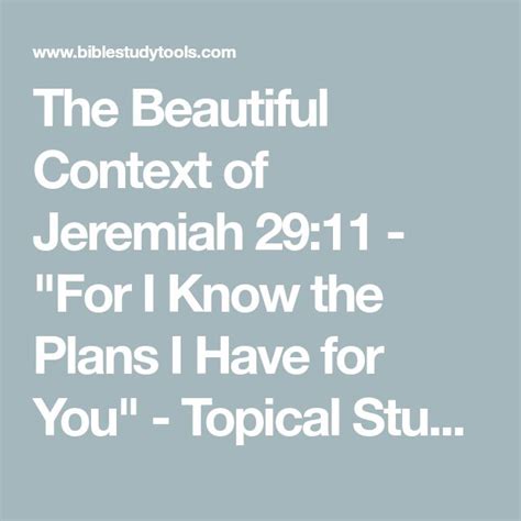 Discover The Meaning Of Jeremiah 29 11 And Its Beautiful Promises