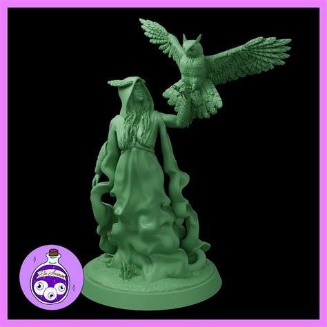 Druid With Owl Resin Dnd Pathfinder RPG Games - Etsy