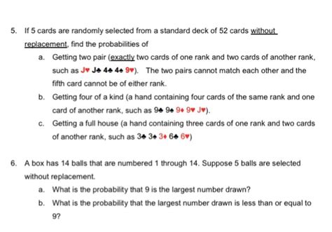 Solved If Cards Are Randomly Selected From A Standard Chegg