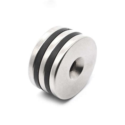 Çap 40mm X Delik çap10 5 5 X Kalınlık 5mm Havşa Delikli Neodyum Mıknatıs