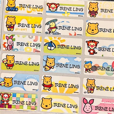 Winnie The Pooh Name Labels Stickers Name Labels For Kids Name Labels