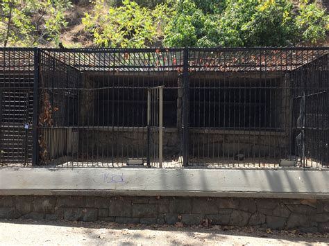 Small Animal cages. Old Los Angeles Zoo.