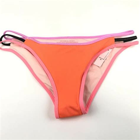 Nwt Victorias Secret Bikini Bottoms Medium The Strappy Cheeky Orange