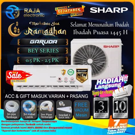 Jual AC Sharp 0 5 PK AH 05BEY GARUDA SERIES Gold Fin Low Watt Super