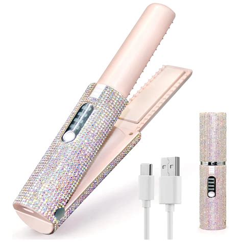 Gemstone Portable Hair Straightener Wireless Winogoods