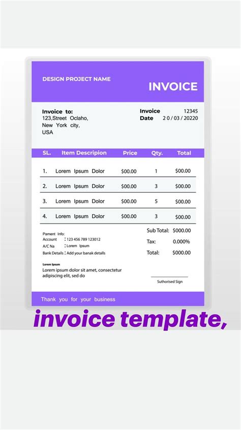 invoice template,