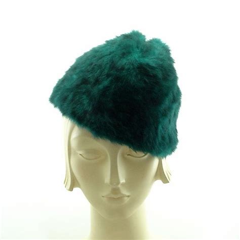 Green Fur Hat Vintage Fashion Hat Russian By Themillineryshop 32500