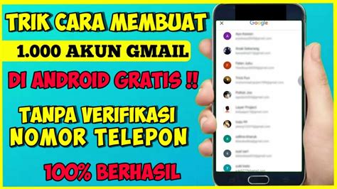 Cara Membuat Akun Gmail Banyak Tanpa Verifikasi Nomor Telepon