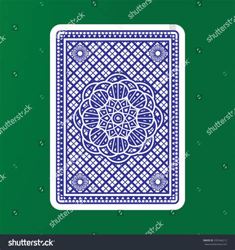 Playing Cards Back Stock Vector Royalty Free 335546213