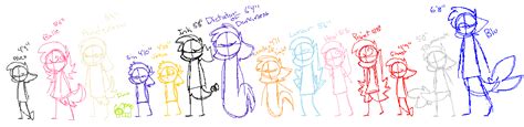 Height chart of my characters *EDIT* by King-Blu on DeviantArt