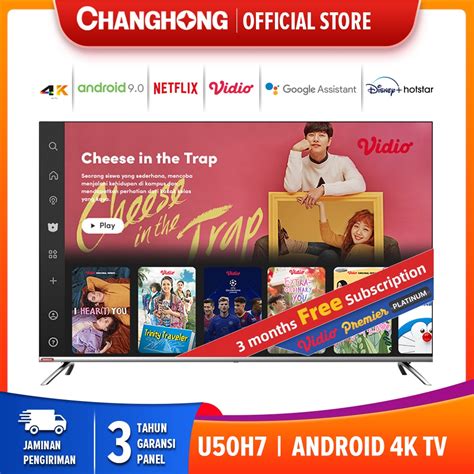 Jual Changhong 50 Inch 4K Android 9 0 Smart TV UHD Netflix TV Frameless