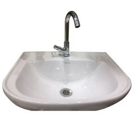 Parryware Vitreous China Ceramic Wall Hung Hindware Corner Wash Basin