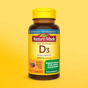 Amazon Nature Made Extra Strength Vitamin D3 5000 IU 125 Mcg